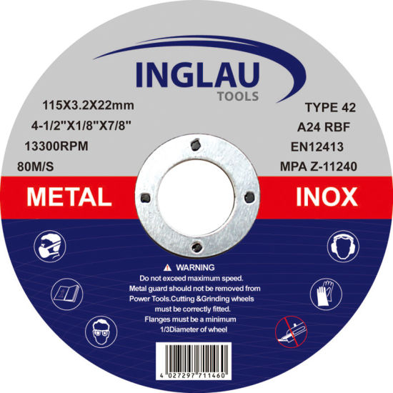 Metal Cutting Discs Flat, 115 x 3 x 22.2 mm