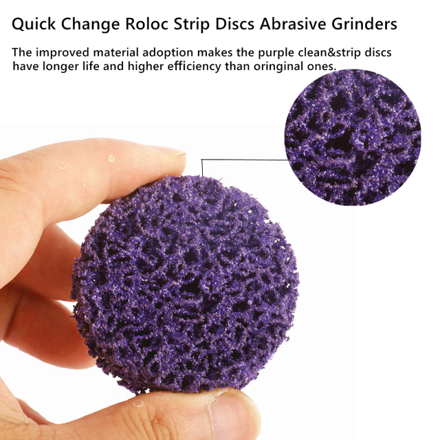 Purple Cleaning & Stripping Quick Change Disc 2'' Type R Surface Conditioning Remove Paint